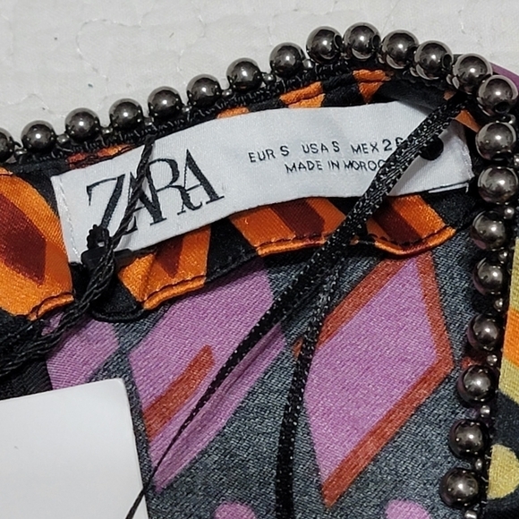 NWT ZARA Printed Short Dress - Multicolored - Picture 7 of 12